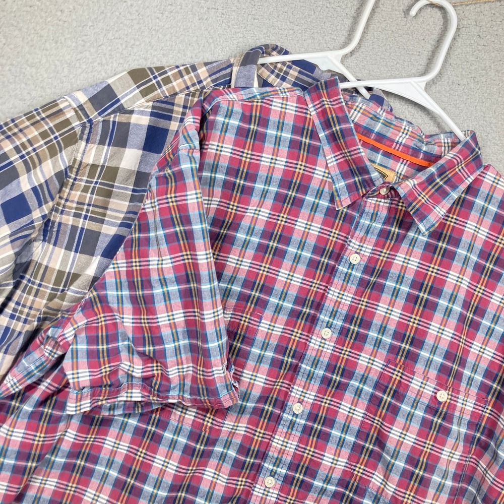 The Foundry Supply Co Plaid Shirts Mens 2XL/2XLT Multicolor Cottonβ Bundle 2pk